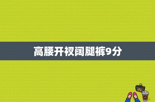 高腰开衩阔腿裤9分